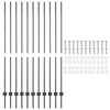Įmontuotas tvoros stulpas 11 vnt. Pilka 200 cm