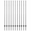 Įmontuotas tvoros stulpas 11 vnt. Pilka 200 cm