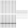 Tvorelės stulpas 11 pcs Pilka 140 cm Plienas