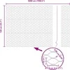 Hexagonal Fence with Post 50 x 1,4 m PVC dengtas plienas Pilka