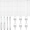 Įmontuotas tvoros stulpas 26 pcs Sidabrinė