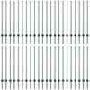 Įmontuotas tvoros stulpas 44 pcs Žalia 160 cm