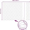 Hexagonal Fence with Post 10 x 0,4 m PVC dengtas plienas Pilka