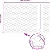 Hexagonal Fence with Post 10 x 0,6 m PVC dengtas plienas Pilka