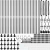 Tvorelės stulpas 26 pcs Pilka 3,2 x 3,2 x 170 cm