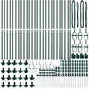 Tvorelės stulpas 26 pcs Pilka 3,2 x 3,2 x 130 cm
