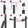 Tvorelės stulpas 7 pcs Pilka Plienas