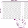 Hexagonal Fence with Post 50 x 0,5 m PVC dengtas plienas Pilka