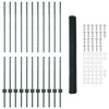 Hexagonal Fence with Post 25 x 1,4 m PVC dengtas plienas Žalia