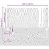 Hexagonal Fence with Post 10 x 0,6 m PVC dengtas plienas Pilka