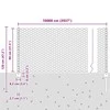 Hexagonal Fence with Post 100 x 0,8 m PVC dengtas plienas Pilka