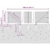 Suvirintas vielinis tvoras su smailiais galais 10 x 0,5 m Pilka