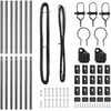 Tvorelės stulpas 7 pcs Pilka Plienas