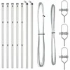 Įmontuotas tvoros stulpas 7 pcs Sidabrinė