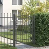 Tvoros vartai su smailiais EMMEN 170 x 100 cm Pilka Užrakintas