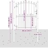 Tvoros vartai su smailiais EMMEN 150 x 100 cm