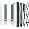 Hexagonal Fence with Post 25 x 1,5 m PVC dengtas plienas Žalia