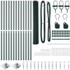 Hexagonal Fence with Post 25 x 1,2 m PVC dengtas plienas Žalia