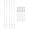 Tvorelės stulpas 5 pcs Sidabro 160 cm Plienas