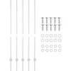 Tvorelės stulpas 5 pcs Sidabro 140 cm Plienas