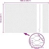 Hexagonal Fence with Post 10 x 1,5 m PVC dengtas plienas Pilka
