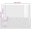 Hexagonal Fence with Post 25 x 0,6 m PVC dengtas plienas Žalia