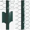 Hexagonal Fence with Post 100 x 1,4 m PVC dengtas plienas Žalia