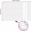 Hexagonal Fence with Post 50 x 1,2 m PVC dengtas plienas Pilka