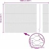 Hexagonal Fence with Post 100 x 1,5 m PVC dengtas plienas Pilka