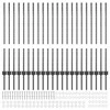 Įmontuotas tvoros stulpas 22 vnt. Pilka 140 cm