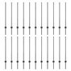 Įmontuotas tvoros stulpas 22 pcs Pilka 140 cm
