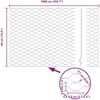 Hexagonal Fence with Post 10 x 0,4 m PVC dengtas plienas Pilka