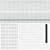 Hexagonal Fence with Post 100 x 1,6 m PVC dengtas plienas Žalia