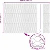 Hexagonal Fence with Post 50 x 1,4 m PVC dengtas plienas Pilka