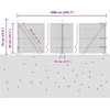 Suvirinta vielos tvora su betono baze 10 x 0,5 m Pilka