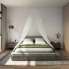 Uodų tinklas lovai 3 vnt. 156 mesh Balta ⌀56 x 220 cm