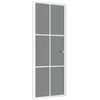 Vidaus durys, baltos, 83x201,5cm, ESG stiklas ir aliuminis