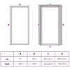 Vidaus durys, baltos, 93x201,5cm, ESG stiklas ir aliuminis