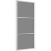 Vidaus durys, baltos, 93x201,5cm, ESG stiklas ir aliuminis