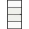 Vidaus durys, juodos, 102,5x201,5cm, stiklas ir aliuminis