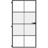 Vidaus durys, juodos, 102,5x201,5cm, stiklas ir aliuminis