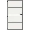 Vidaus durys, juodos, 102,5x201,5cm, stiklas ir aliuminis