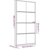Vidaus durys, juodos, 102,5x201,5cm, stiklas ir aliuminis