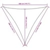 Uždanga nuo saulės, geltona, 3,6x3,6x3,6m, HDPE, 160g/m²