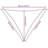 Uždanga nuo saulės, juodos spalvos, 2,5x2,5x3,5m, HDPE, 160g/m²
