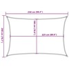 Uždanga nuo saulės, mėlynos spalvos, 2x2,5m, HDPE, 160g/m²