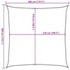 Uždanga nuo saulės, raudonos spalvos, 3x3m, HDPE, 160g/m²