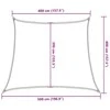 Uždanga nuo saulės, raudonos spalvos, 4/5x4m, HDPE, 160g/m²