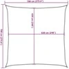 Uždanga nuo saulės, rudos spalvos, 7x7m, HDPE, 160g/m²