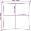 Uždanga nuo saulės, šviesiai žalia, 6x6m, HDPE, 160g/m²